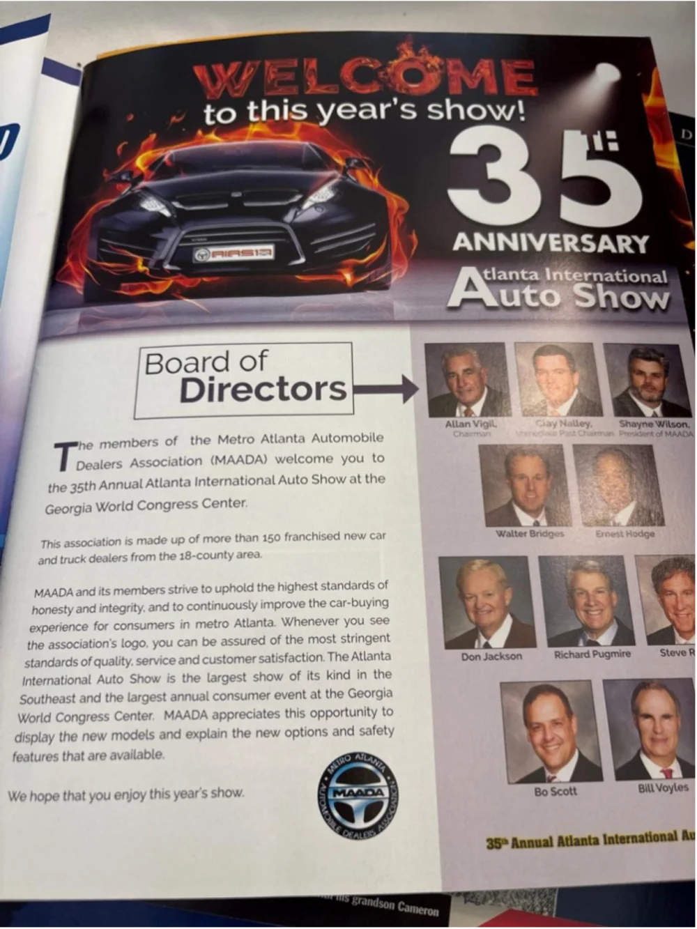 2017 Atlanta International Auto Show Official Guide 35th Anniversary #E38